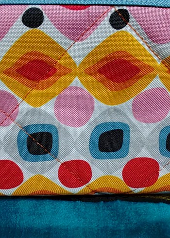 Turkuaz ve Gri makyaj Çantası - Görsel 5