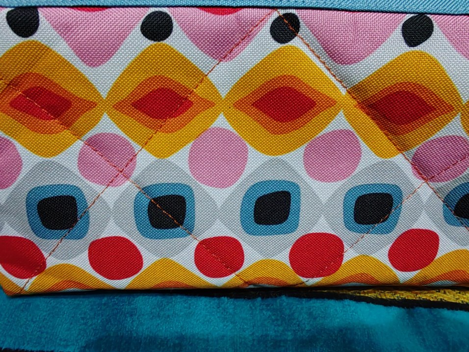 Turkuaz ve Gri makyaj Çantası - Görsel 5