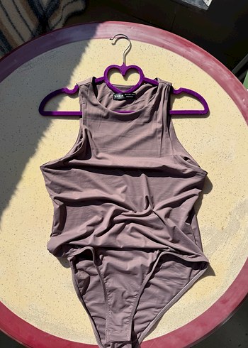 Bej Kadın badysuit çıtçıtlı badi - Görsel 5