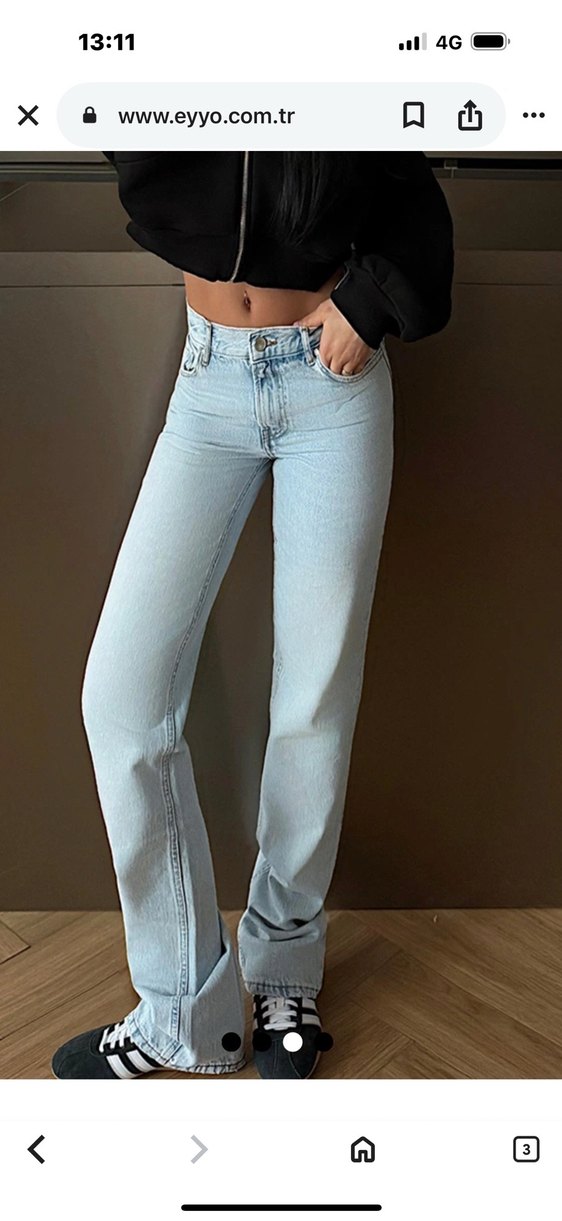 Siyah  Rahat Kesim Kadın Jean - Görsel 4