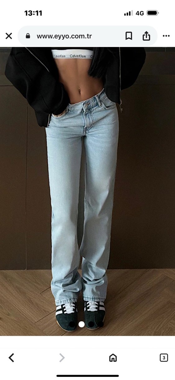 Siyah  Rahat Kesim Kadın Jean - Görsel 3