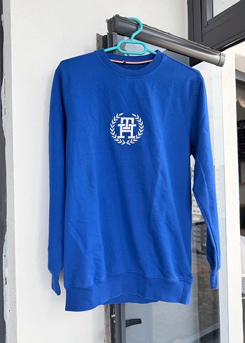 Diğer Canli Mavi Bisiklet Yaka Sweatshirt Kazak Buluz