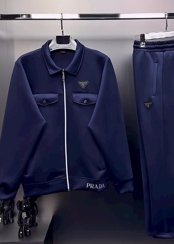 Düğmeli Erkek Midi Boy Lacivert Pantolon eşofman takımı - Görsel 2