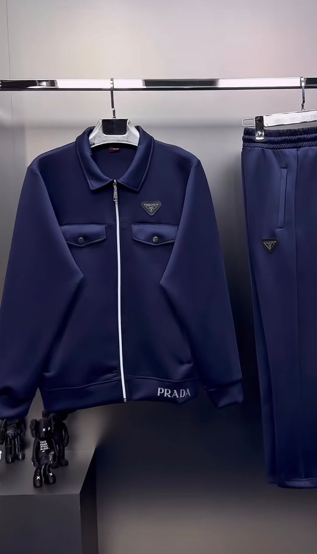 Düğmeli Erkek Midi Boy Lacivert Pantolon eşofman takımı - Görsel 2