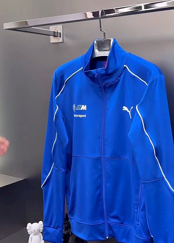 Mavi Fermuarlı Erkek Spor Sweatshirt eşofman takımı - Görsel 2