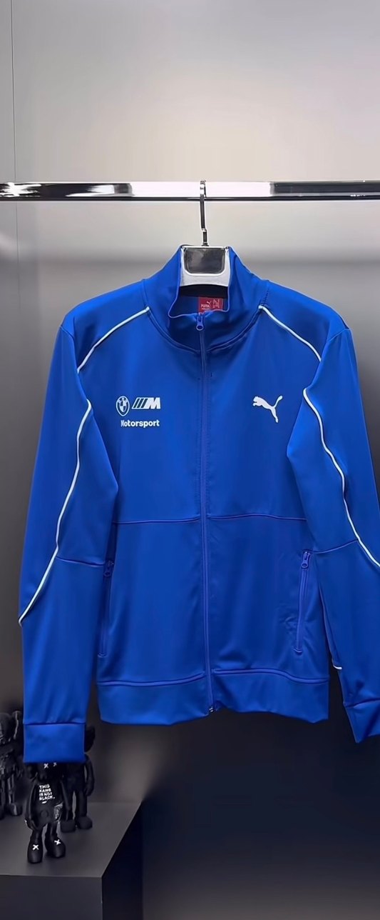 Mavi Fermuarlı Erkek Spor Sweatshirt eşofman takımı - Görsel 4