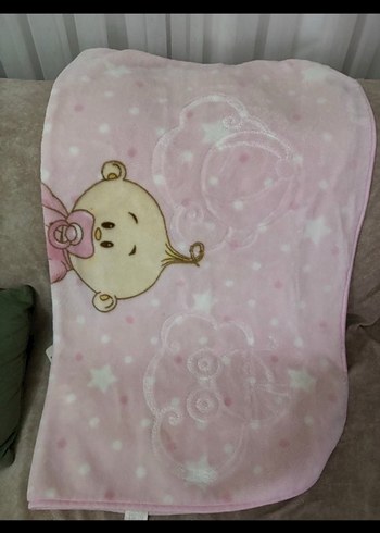 Nakışlı Pembe Bebek Battaniyesi - Görsel 2