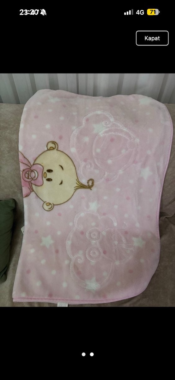 Nakışlı Pembe Bebek Battaniyesi - Görsel 2