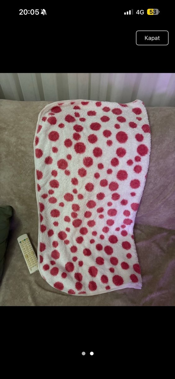 Kırmızı Puantiyeli Çocuk Battaniyesi - Görsel 2