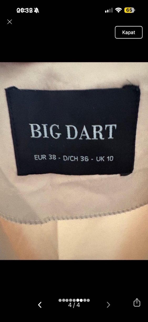 Bej Uzun Kadın Trençkot - Görsel 3