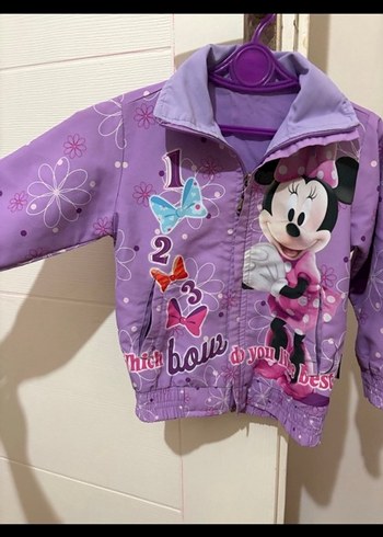 Kız Çocuk Mor Minnie Baskılı Ceket - Görsel 4
