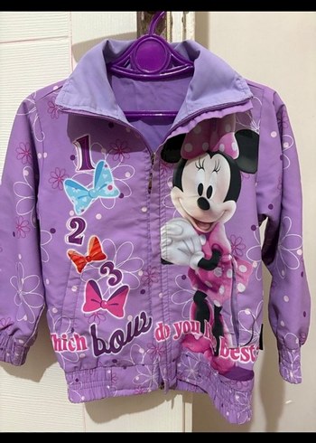 Kız Çocuk Mor Minnie Baskılı Ceket - Görsel 2