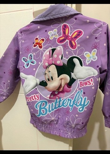 Kız Çocuk Mor Minnie Baskılı Ceket - Görsel 5