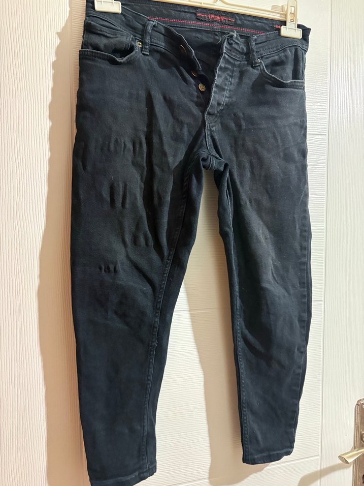 Erkek Siyah Regular Fit Denim Pantolon - Görsel 2