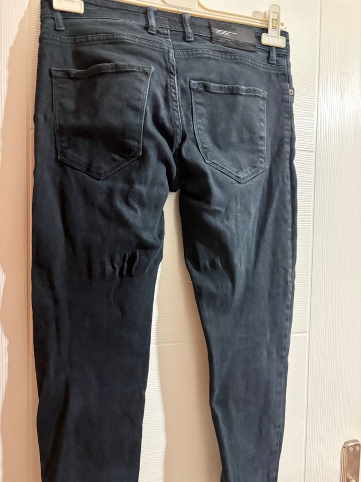 Erkek Siyah Regular Fit Denim Pantolon - Görsel 3