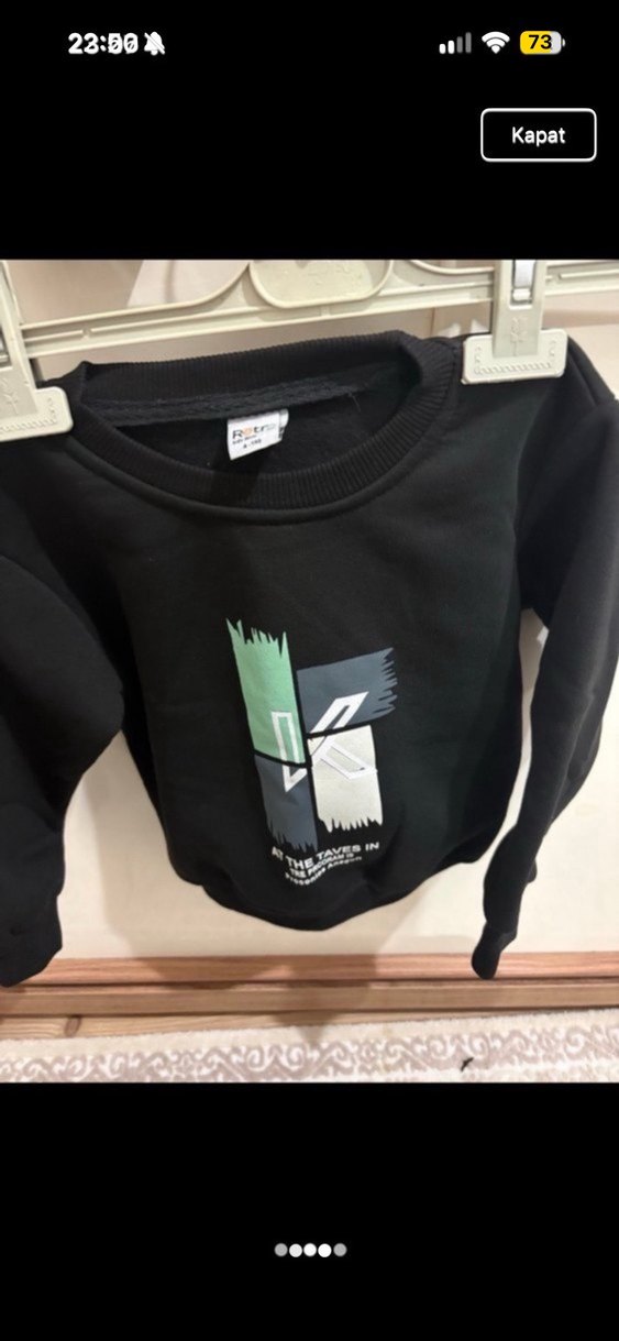 Erkek Çocuk Siyah Baskılı Sweatshirt - Görsel 2