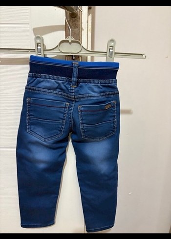 Sarı Bağlamalı Bebek Erkek Kot Takım - Görsel 6