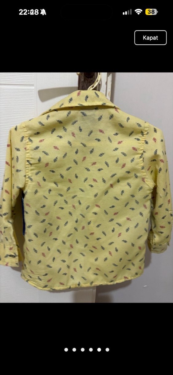 Sarı Bağlamalı Bebek Erkek Kot Takım - Görsel 5