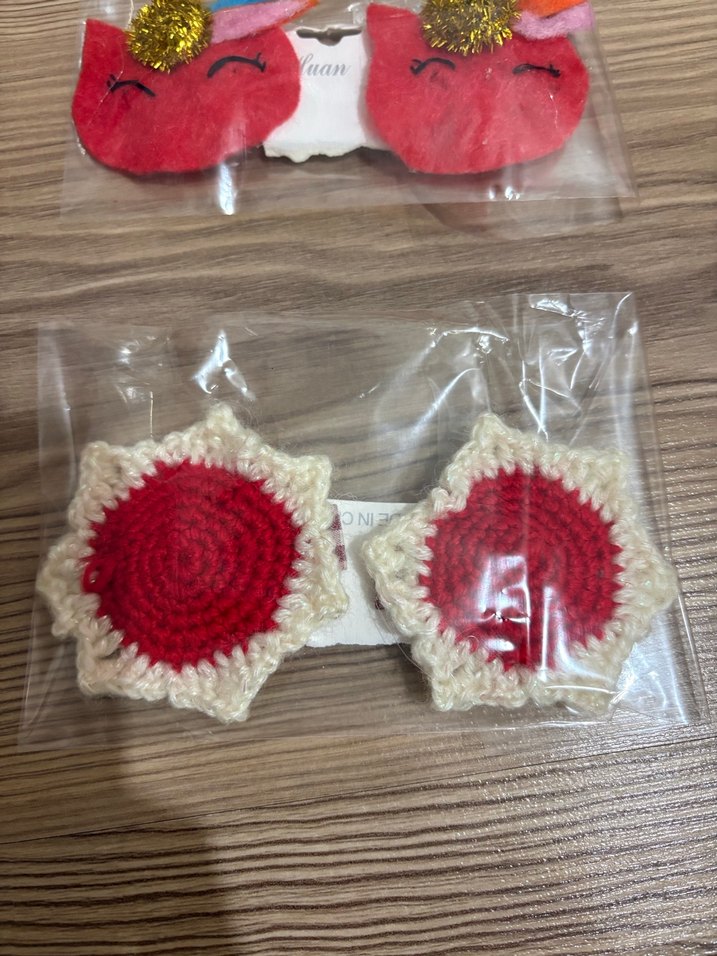 2 paket fıyatıRenkli Nakışlı Çocuk Saç Tokaları Velcro - Görsel 2