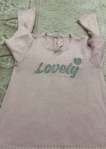 3 kazak Nakışlı Triko Kız Hırkası Gri - Görsel 4