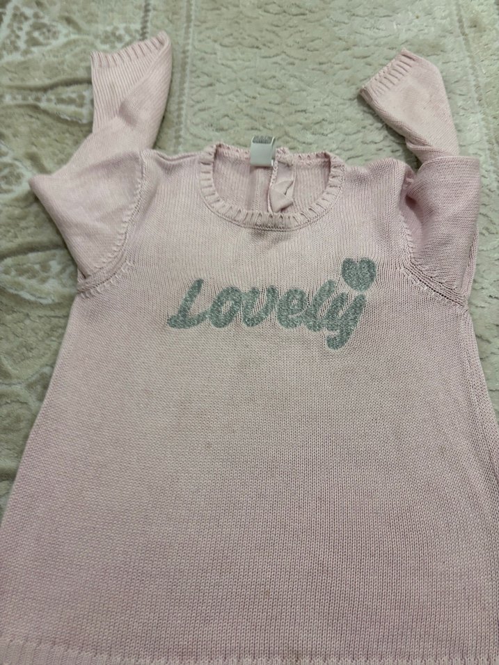 3 kazak Nakışlı Triko Kız Hırkası Gri - Görsel 4