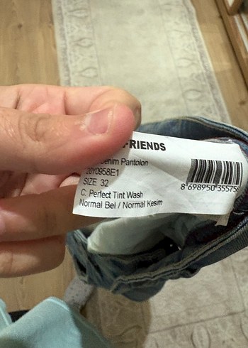 Kadın Mavi Denim Salaş Midi Jean - Görsel 3