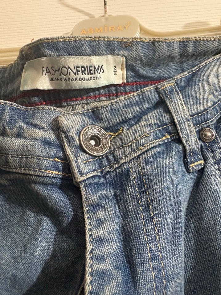 Kadın Mavi Denim Salaş Midi Jean - Görsel 2