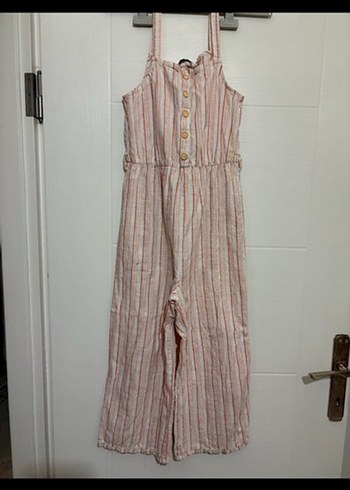 Bej Çizgili Kız Tulum - Görsel 2