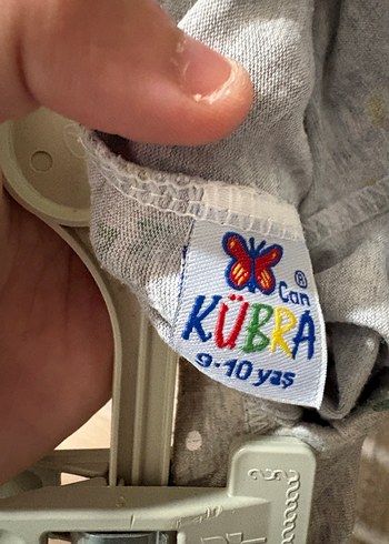 Kız Çocuk Gri Çiçekli Pamuklu Tayt - Görsel 3