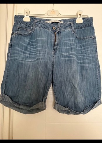 Gri Kadın Denim Mini Şort - Görsel 2