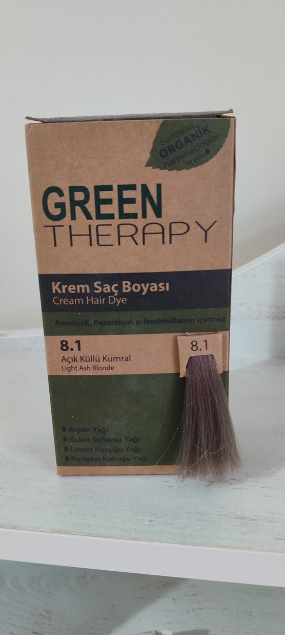 Green Therapy Açık Küllü Kumral Saç Boyası 8.1 - Görsel 3