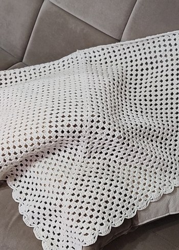 %100 el emeği tığ işi büyük boy zarif şal | Sipariş üzerine - Görsel 2