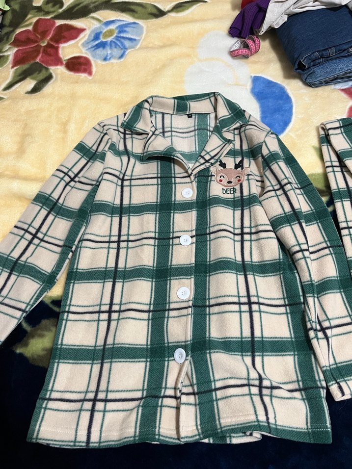 Yeşil Ekoseli Pijama Takımı - Görsel 4