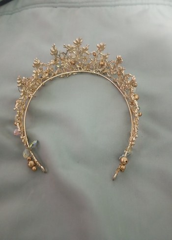 Boncuklu Bej Bohem Saç Aksesuarı - Görsel 3