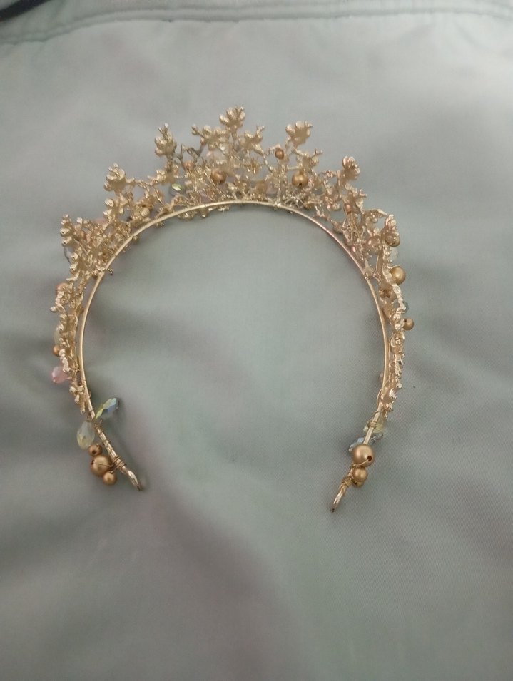 Boncuklu Bej Bohem Saç Aksesuarı - Görsel 3