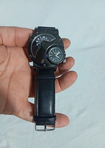 Siyah Biker Erkek Saati Grunge Punk - Görsel 3