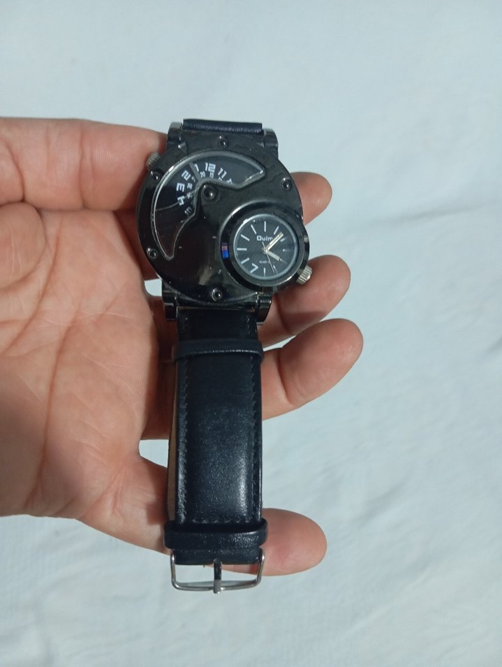 Siyah Biker Erkek Saati Grunge Punk - Görsel 3