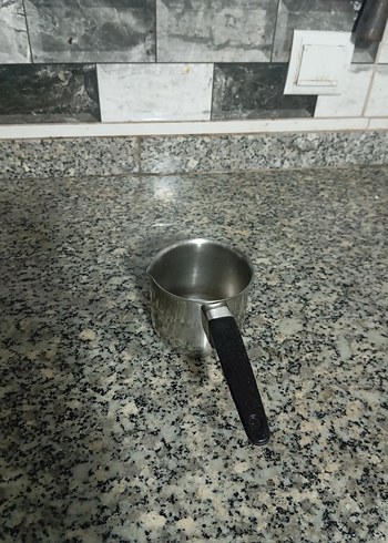 Gri Kulplu Paslanmaz Çelik Cezve - Görsel 2