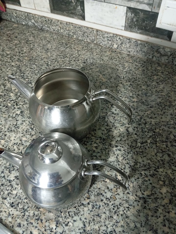 Gri Çelik Çaydanlık Seti Büyük Boy - Görsel 2