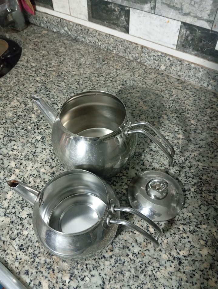 Gri Çelik Çaydanlık Seti Büyük Boy - Görsel 3