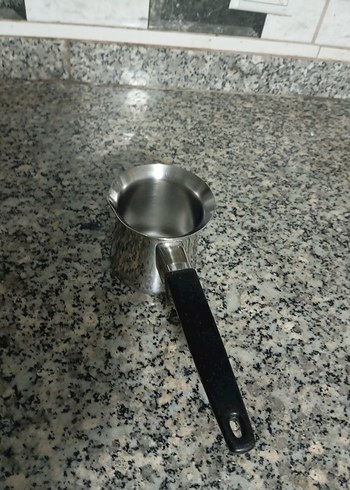 Gri Kulplu Paslanmaz Çelik Cezve - Görsel 2