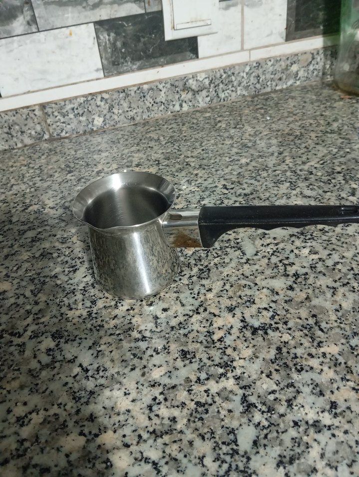 Gri Kulplu Paslanmaz Çelik Cezve - Görsel 3