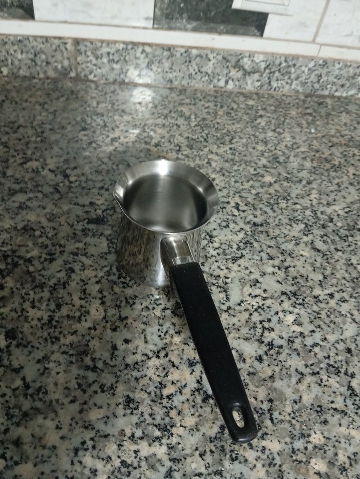 Gri Kulplu Paslanmaz Çelik Cezve - Görsel 2