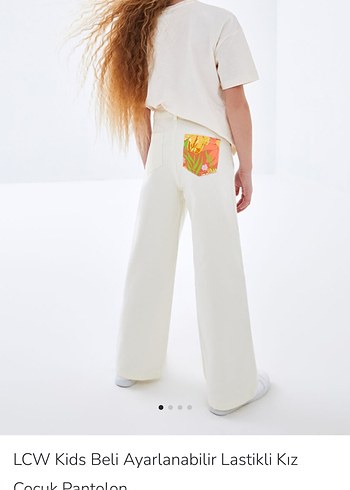  Beli ayarlanabilir kız çocuk pantolonu - Görsel 2