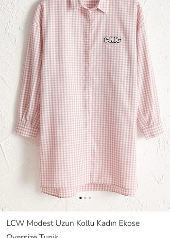 LCW Kadın Pembe Ekose Uzun Kollu Gömlek - Görsel 3