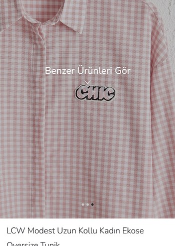 LCW Kadın Pembe Ekose Uzun Kollu Gömlek - Görsel 2