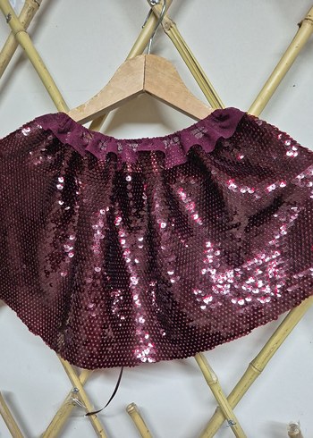 Parlak bordo Fırfırlı  pelerin - Görsel 3