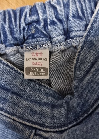 Düğmeli Mavi Kız Denim Şort - Görsel 3