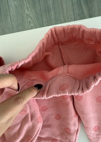 Pembe Bebek Kız Takım Uzun Kollu Fırfırlı - Görsel 3