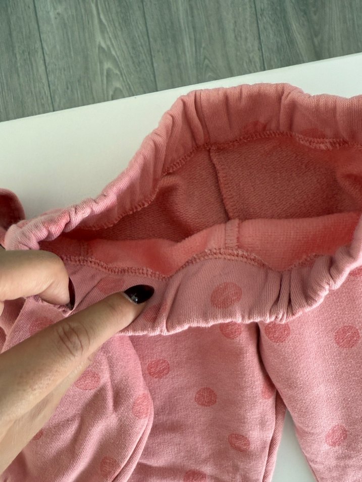 Pembe Bebek Kız Takım Uzun Kollu Fırfırlı - Görsel 3